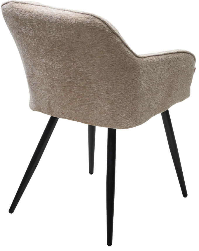 Стул Reflet, мягкий, 3018-10 бежевый, шенилл, черный каркас 