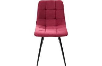 Стул Uno, мягкий, 25 винный #16, велюр, черный каркас