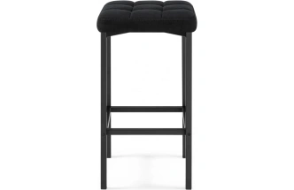 Барный табурет Лофт, микровелюр катания блэк / черный матовый