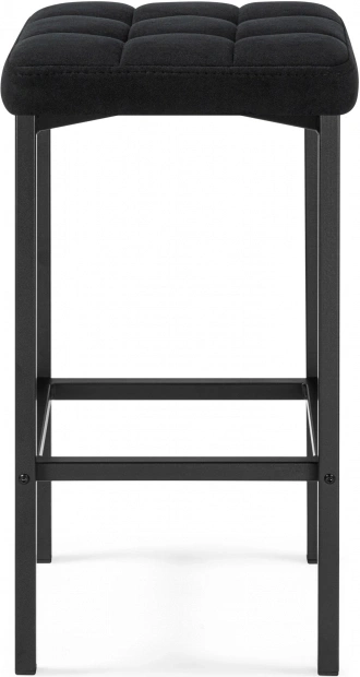 Барный табурет Лофт, микровелюр катания блэк / черный матовый