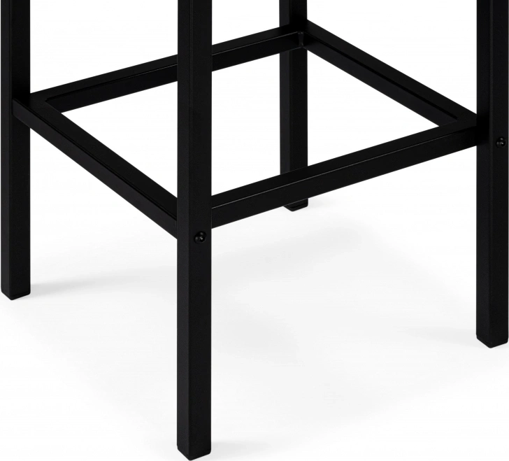 Барный табурет Лофт, микровелюр катания блэк / черный матовый