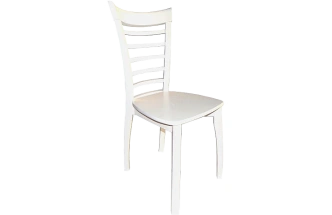 Стул Бурбон, деревянный, жесткий, эмаль белая