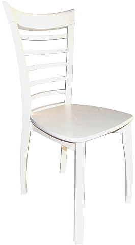 Стул Бурбон, деревянный, жесткий, эмаль белая