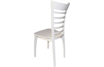 Стул Бурбон, деревянный, жесткий, эмаль белая