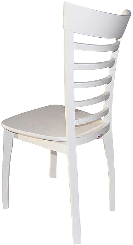 Стул Бурбон, деревянный, жесткий, эмаль белая