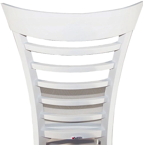 Стул Бурбон, деревянный, жесткий, эмаль белая