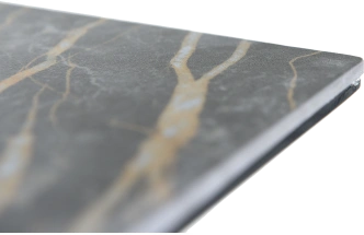 Кухонный обеденный стол Como, раздвижной 140, черный Noir Desir Bocciardato, каркас черный