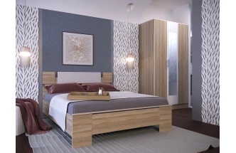 Спальный гарнитур Оливия 2, дуб сонома / белый