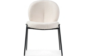 Стул на металлокаркасе Kalipso 1, букле белый / черный
