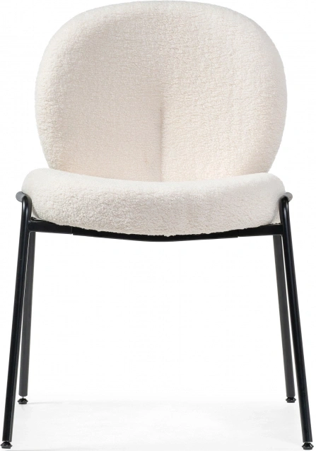 Стул на металлокаркасе Kalipso 1, букле белый / черный