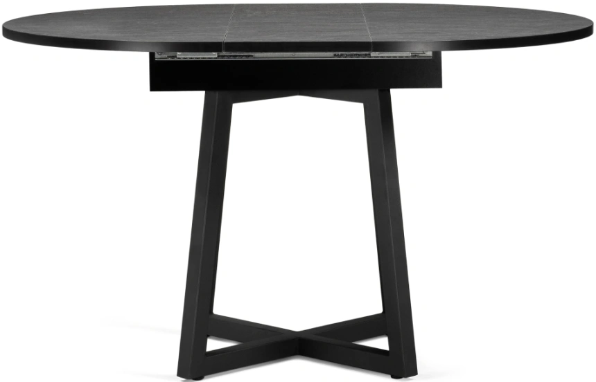 Кухонный раздвижной стол Регна, 100(130)х100х75, черный / бежевый