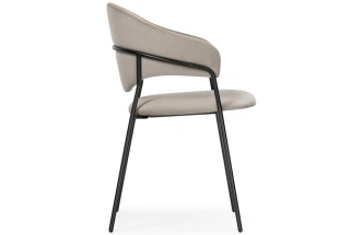 Стул Рансол, мягкий, дымчатый / черный глянец