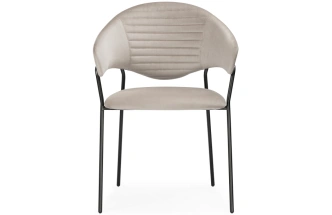 Стул Рансол, мягкий, дымчатый / черный глянец