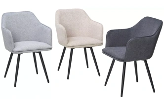 Стул Fort, поворотный, мягкий, NS10 Серый, букле, черный каркас