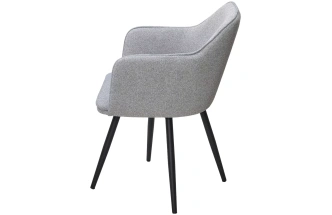 Стул Fort, поворотный, мягкий, NS10 Серый, букле, черный каркас