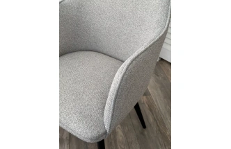 Стул Fort, поворотный, мягкий, NS10 Серый, букле, черный каркас