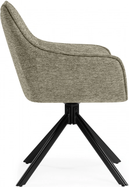 Стул Denever, поворотный, светло-серый / чёрный