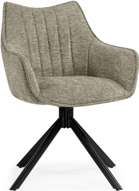 Стул Denever, поворотный, светло-серый / чёрный