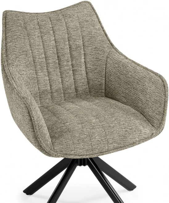 Стул Denever, поворотный, светло-серый / чёрный