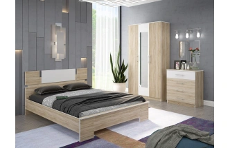 Спальный гарнитур Оливия, дуб сонома / белый