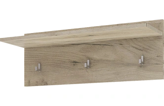 Модульная прихожая Лофт 117.13, с вешалкой настенной с полкой, дуб крафт серый