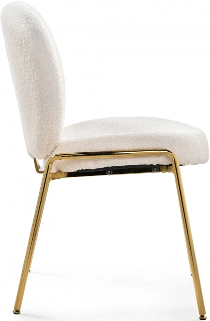 Стул на металлокаркасе Kalipso 1, букле белый / золотой
