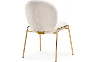 Стул на металлокаркасе Kalipso 1, букле белый / золотой