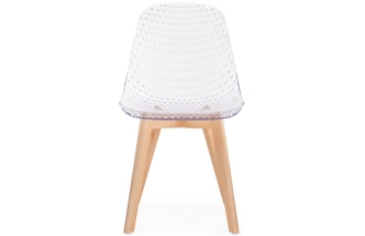 Стул Vart, пластиковый, clear / wood