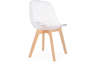 Стул Vart, пластиковый, clear / wood