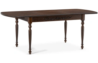 Обеденный раздвижной стол Бевье, 150(200)х90х77, орех темный / орех