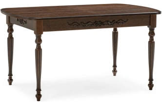 Обеденный раздвижной стол Бевье, 150(200)х90х77, орех темный / орех