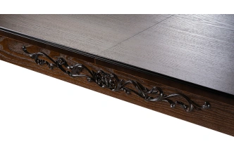 Обеденный раздвижной стол Бевье, 150(200)х90х77, орех темный / орех