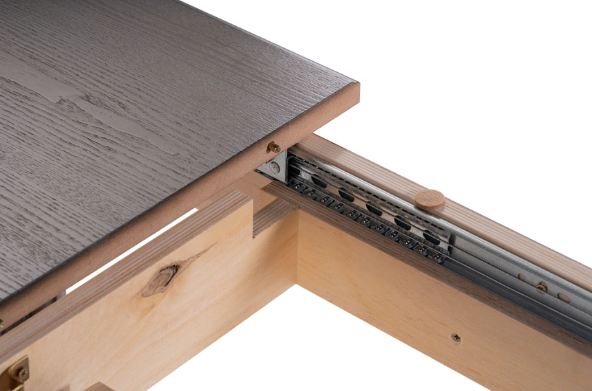 Обеденный раздвижной стол Бевье, 150(200)х90х77, орех темный / орех