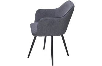 Стул Fort, поворотный, мягкий, NS13 Графит, букле, черный каркас