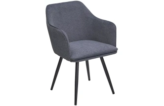 Стул Fort, поворотный, мягкий, NS13 Графит, букле, черный каркас