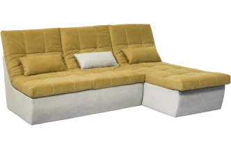 Диван прямой София 2, 228 на 170, ткань Севен 333 горчично-желтая, Севен 308