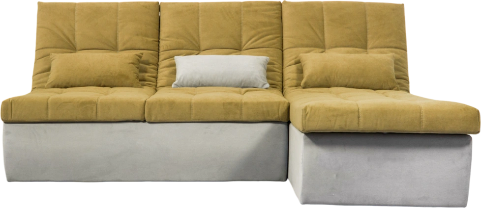Диван прямой София 2, 228 на 170, ткань Севен 333 горчично-желтая, Севен 308