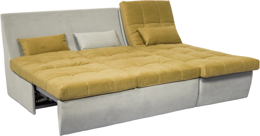 Диван прямой София 2, 228 на 170, ткань Севен 333 горчично-желтая, Севен 308