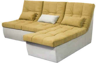 Диван прямой София 2, 228 на 170, ткань Севен 333 горчично-желтая, Севен 308