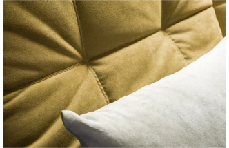 Диван прямой София 2, 228 на 170, ткань Севен 333 горчично-желтая, Севен 308