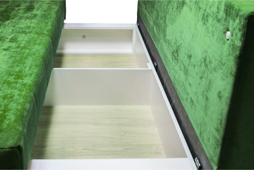 Диван прямой Бали 4 без боковин, Tenerife grass