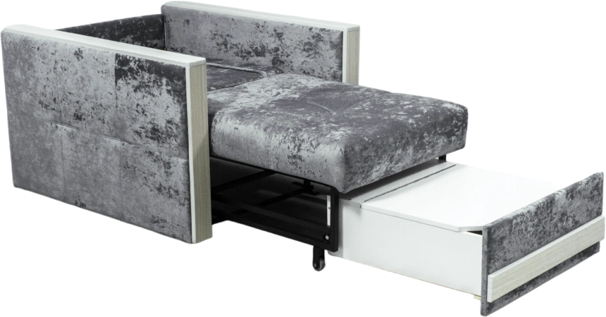 Кресло-кровать Адель 2, Краш 42, Рамух белый