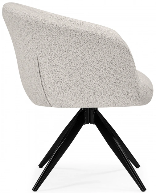 Стул Solomon 1, мягкий, поворотный, светло-бежевый / черный