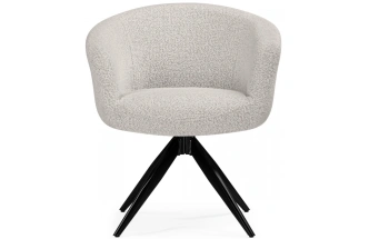 Стул Solomon 1, мягкий, поворотный, светло-бежевый / черный