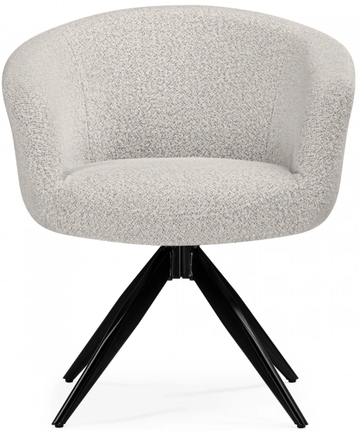 Стул Solomon 1, мягкий, поворотный, светло-бежевый / черный