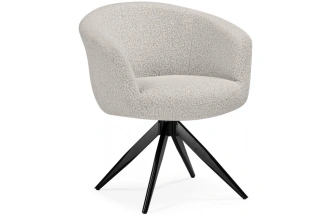 Стул Solomon 1, мягкий, поворотный, светло-бежевый / черный