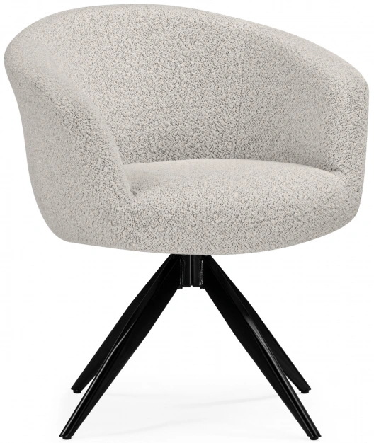 Стул Solomon 1, мягкий, поворотный, светло-бежевый / черный
