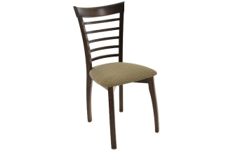 Стул Бурбон, деревянный с мягким сиденьем, Ажур 22-2 жаккард, каркас орех темный