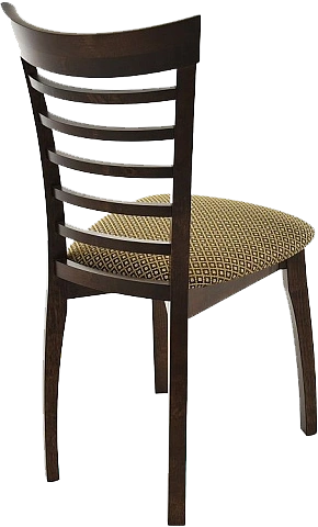 Стул Бурбон, деревянный с мягким сиденьем, Ажур 22-2 жаккард, каркас орех темный