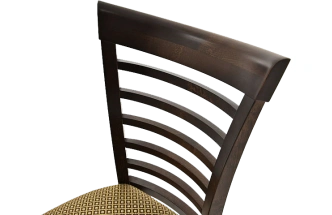 Стул Бурбон, деревянный с мягким сиденьем, Ажур 22-2 жаккард, каркас орех темный